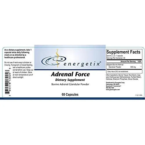 Fuerza Adrenal 60 Capsulas Energia Vitalidad Suprarrenal Estados Unidos