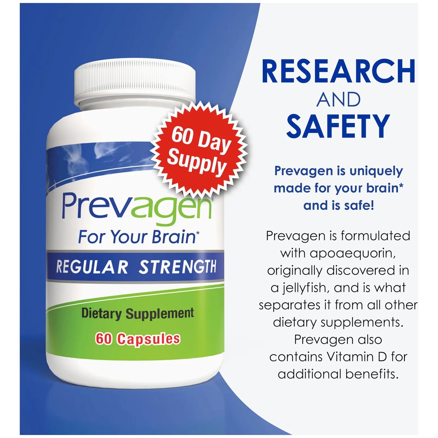 Prevagen Pvg1 60 Capsulas Suplemento Cerebral Con Apoaequorin