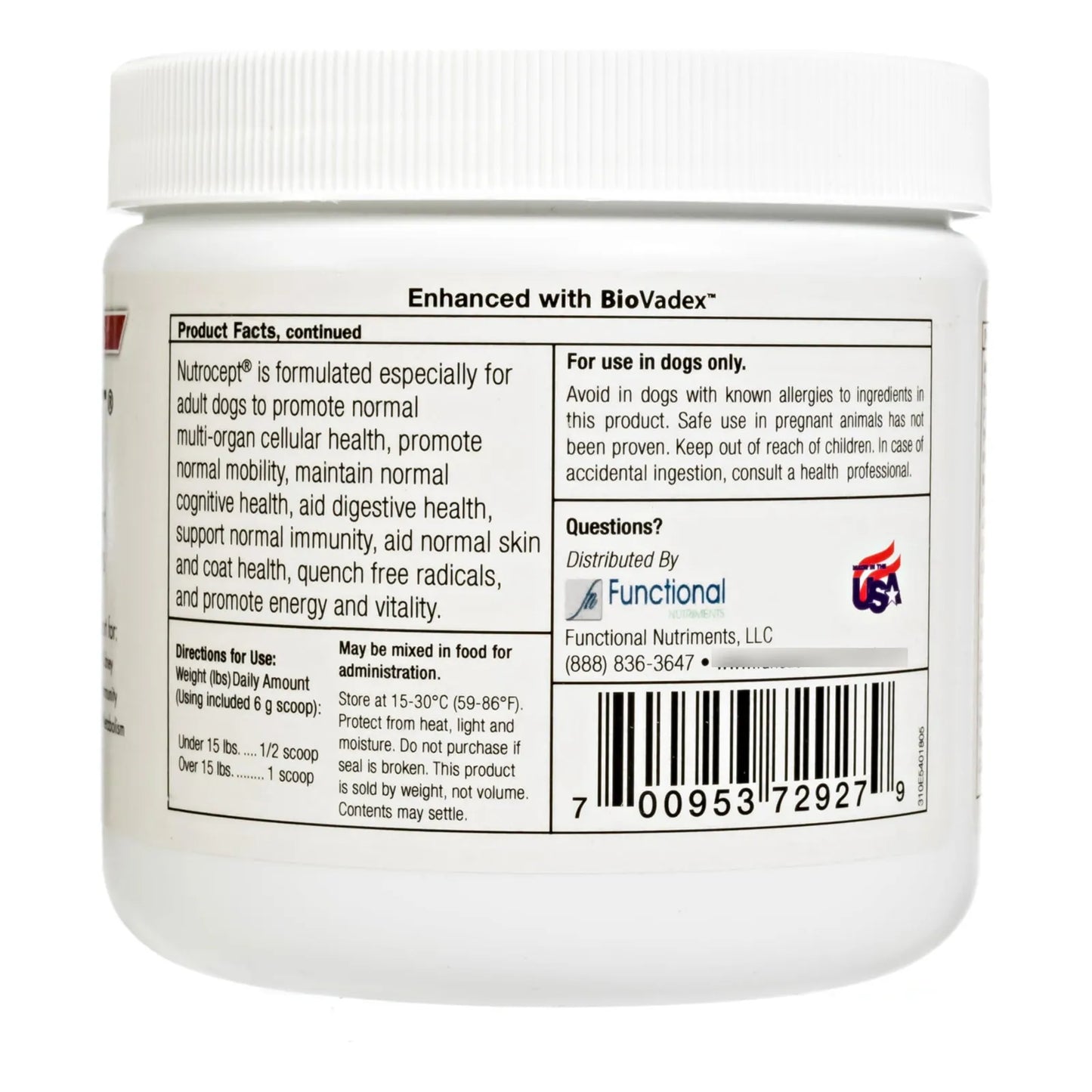 Suplemento Para Perros Adultos Citoprotector NutroCept Apoya Cerebro Y Organos