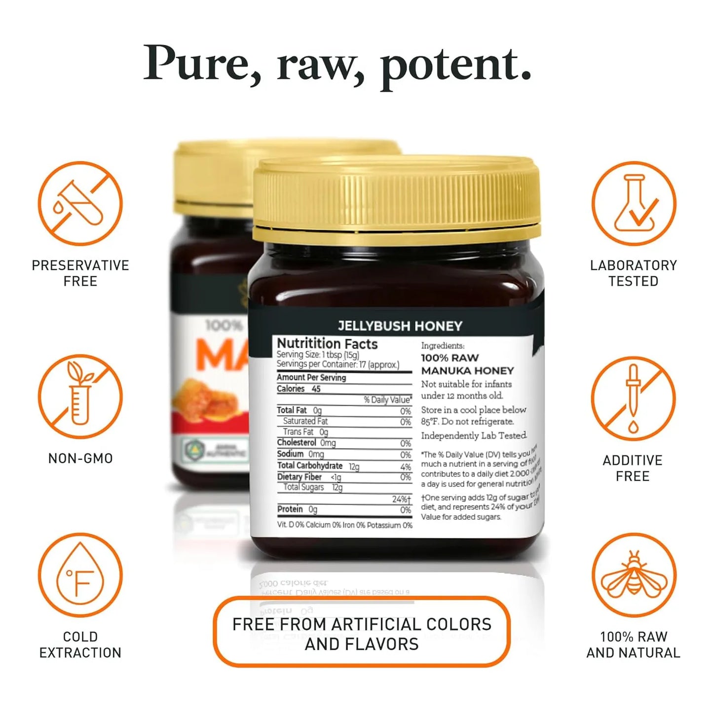 Miel Cruda Manuka MGO 510+ Grado Medicinal 250g Importada USA