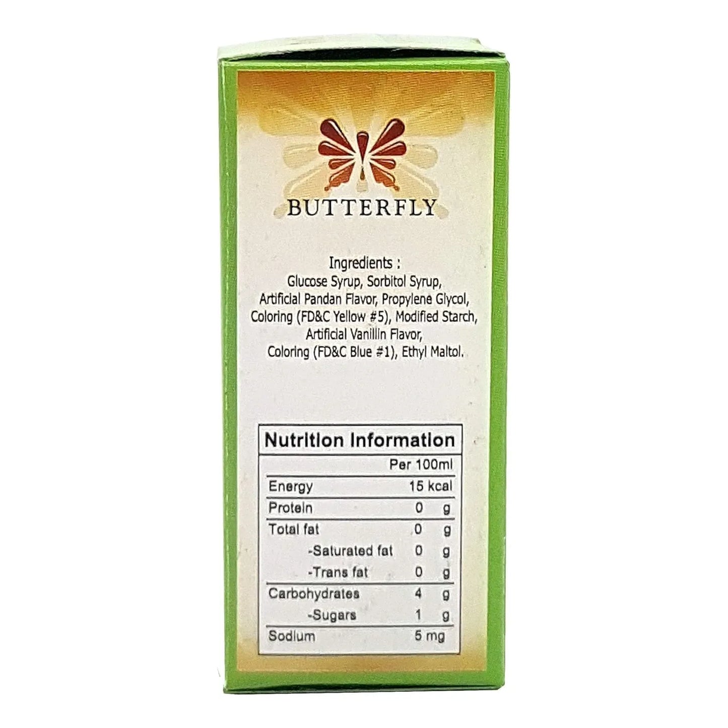 Sabor Pandan Mariposa 60 Ml Paquete Doble Con Cucharada Rosa Importado