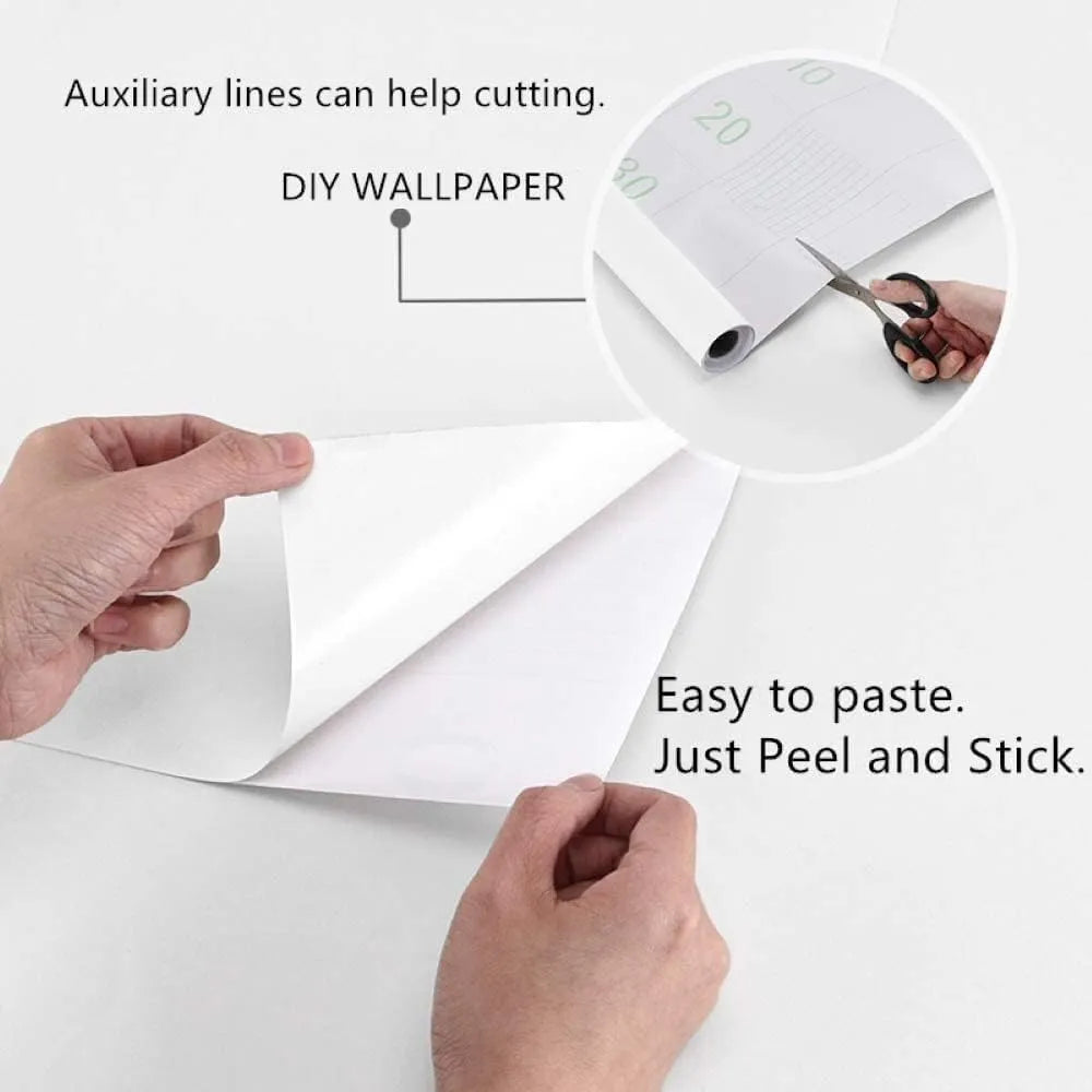 Papel Tapiz Autoadhesivo Practicalws Blanco Pelar Y Pegar 23.6 X 118 Pulgadas