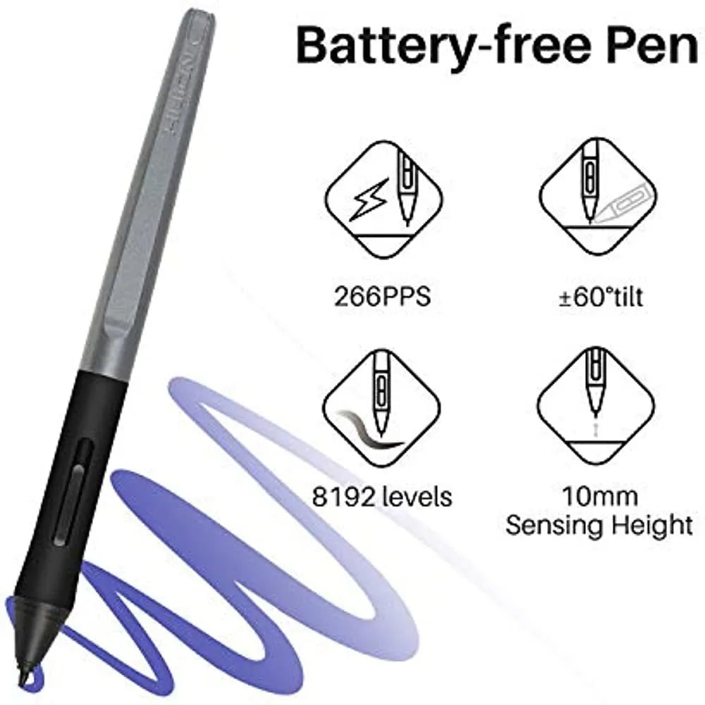 Tableta Grafica Huion Inspiroy H1060P Lapiz Sin Bateria 8192 Niveles Presion