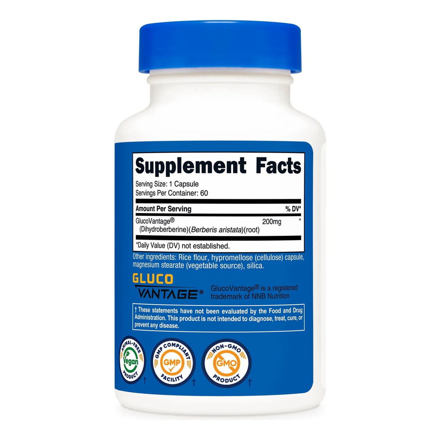 Cápsulas De Dihidroberberina 200 Mg 60 Unidades Alta Biodisponibilidad