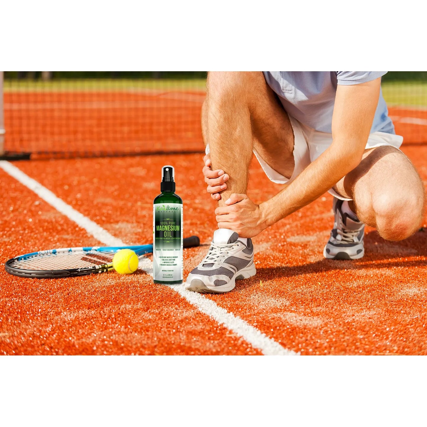 Aceite De Magnesio Spray Puro Orgánico 12 Oz Extraído De Zechstein Seabed Con Botella De Viaje