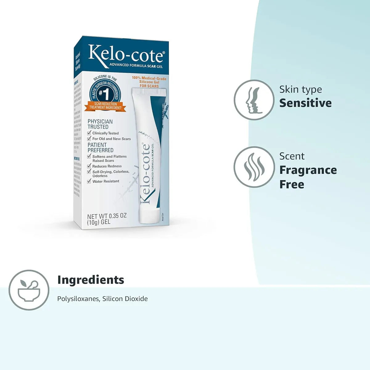 Gel Cicatrizante Kelo Cote 10 G Reduce Cicatrices Y Regenera La Piel