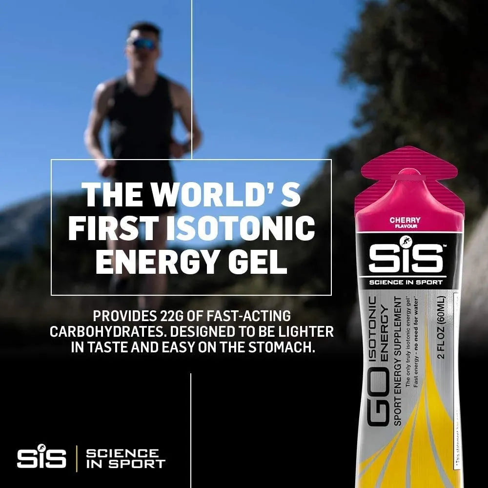 Geles Energéticos Isotónicos Sabor Cereza 30g Recarga Rápida