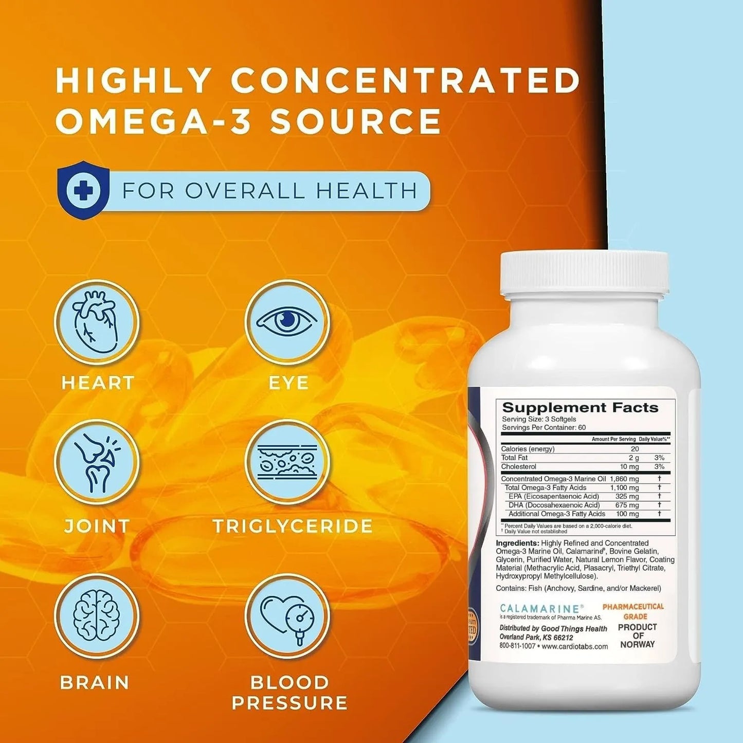 Aceite De Pescado Recubierto Entérico 1100 Mg Omega 3 DHA EPA Sin Regusto