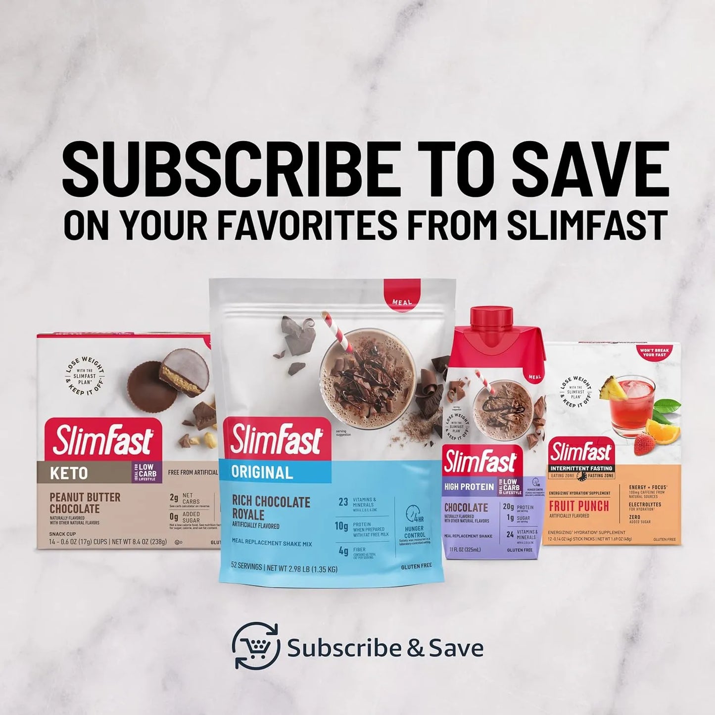 SlimFast Original Vainilla Batido De Reemplazo De Comidas Para Bajar De Peso