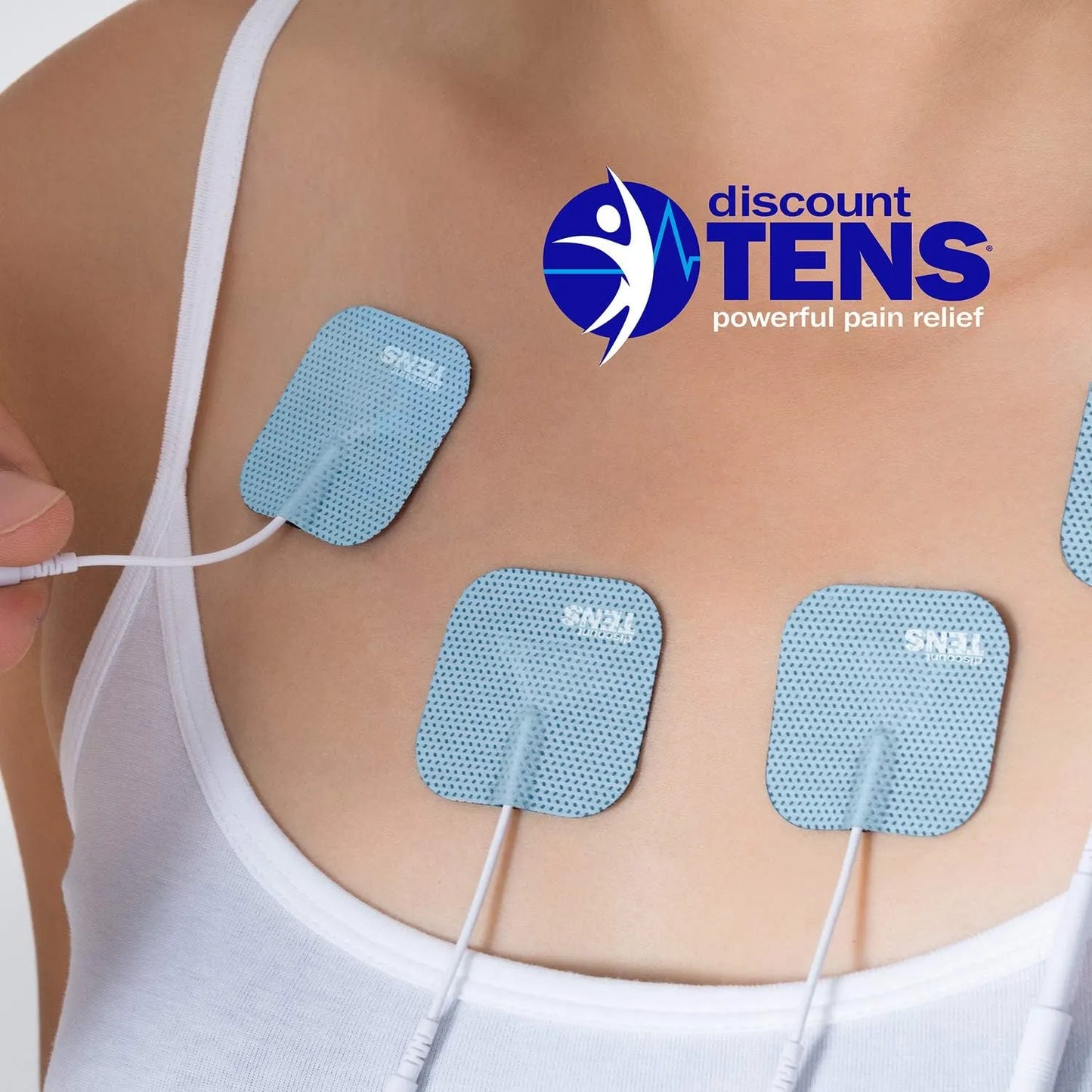 Electrodos Masajeadores Healthmateforever 2x2 Pulgadas Alivio Muscular Duradero