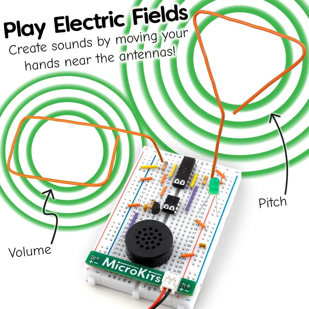 Microkits Theremin Kit De Electrónica Educativo STEAM Para Crear Música Sin Contacto