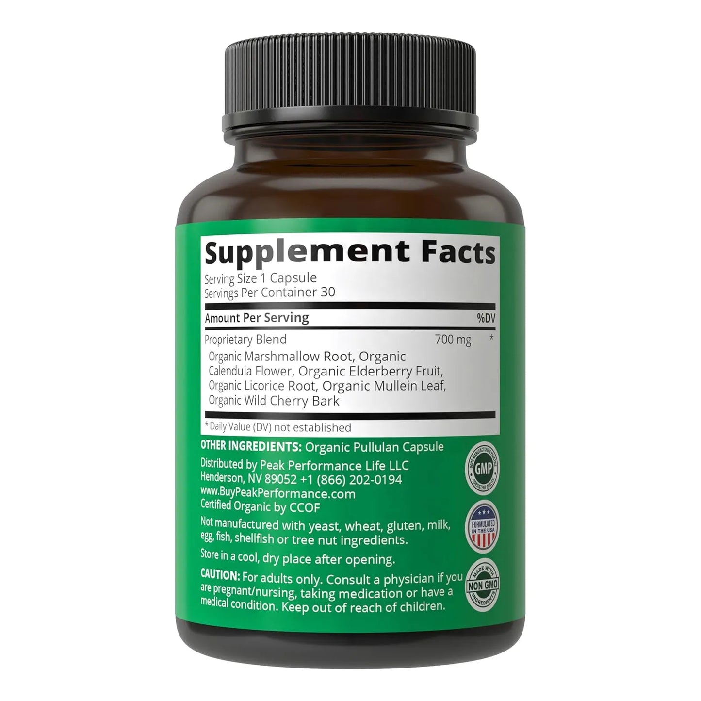 Suplemento Detox Pulmonar Orgánico 6 En 1 Limpieza Respiratoria Certificado USDA