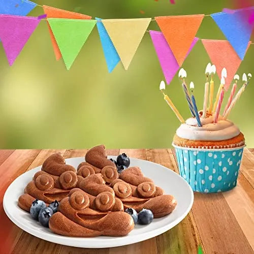Mini Gofrera Emoji Caca Divertido Desayuno Para Niños Facil Limpiar Antiadherente