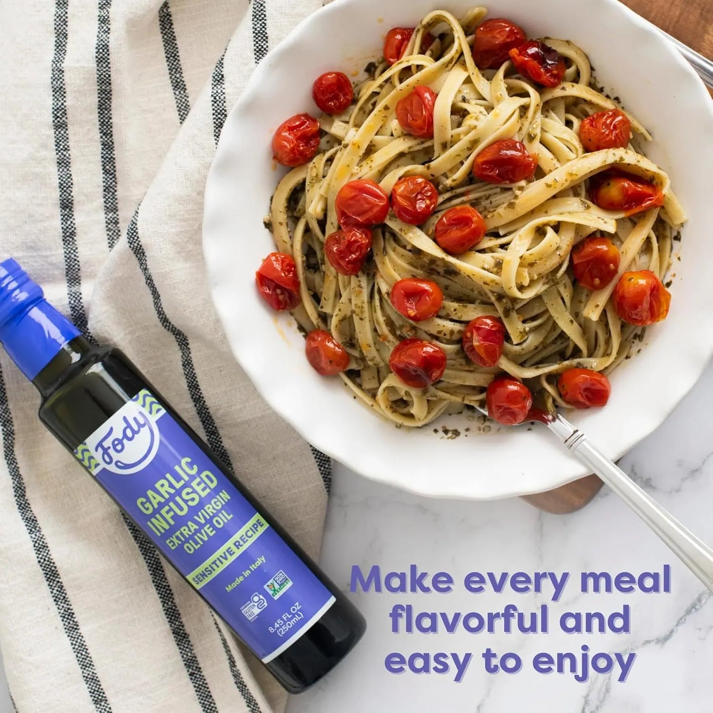 Aceite De Oliva Virgen Extra Italiano Con Ajo Bajo FODMAP Certificado Monash