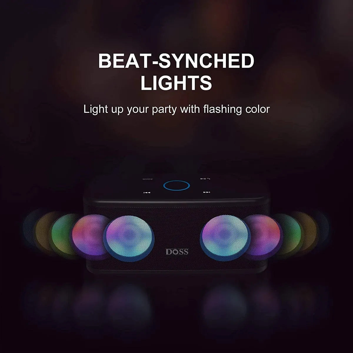 DOSS SoundBox Plus Altavoz Bluetooth Portátil Sonido HD 16W Luces LED 20H Autonomía