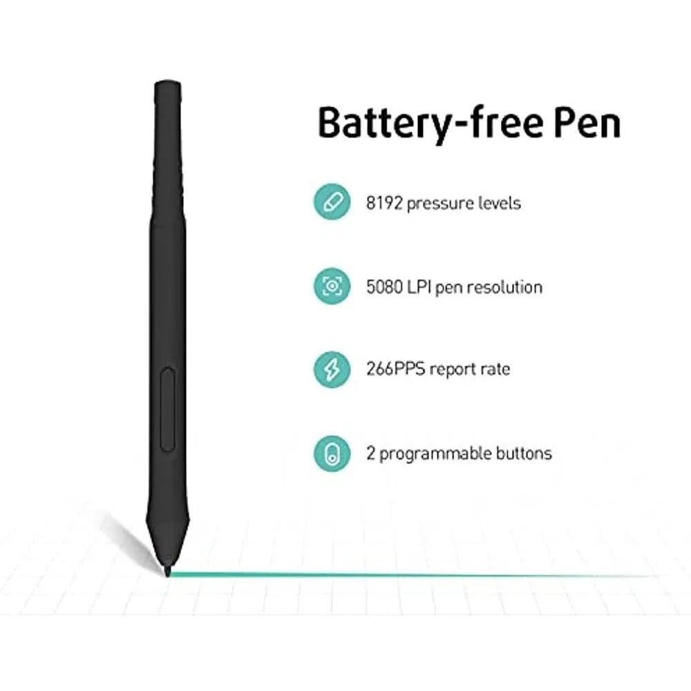 Tableta De Dibujo XENX P3 Compatible Con Mac Windows Y Android Area Ampliada Y Presion 8192