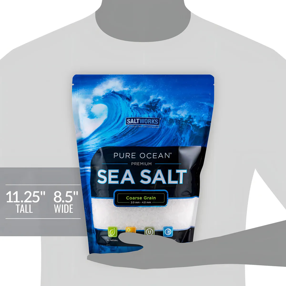 Sal De Mar Saltworks Pure Ocean 500 G Natural Pura Y Rica En Minerales