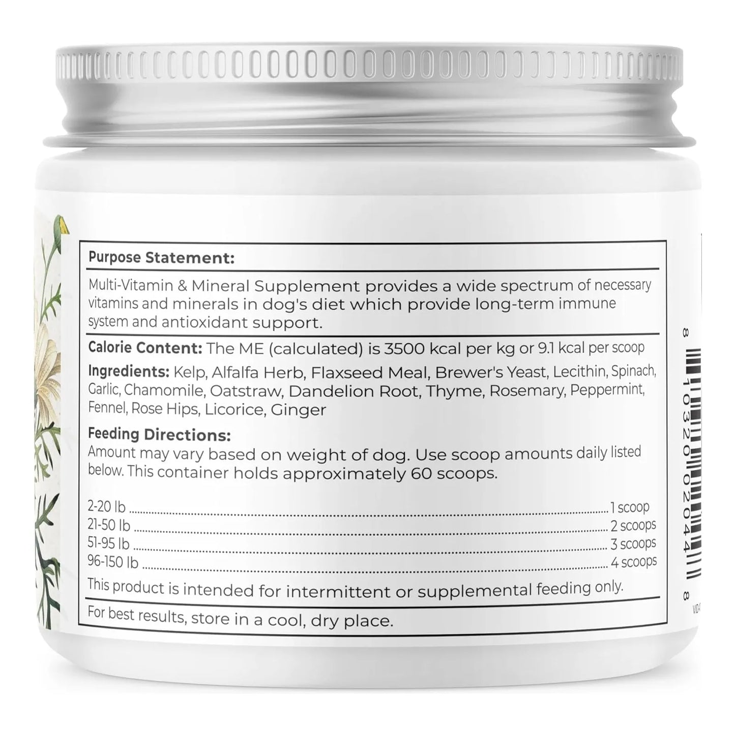 Suplemento Multivitaminico Mineral Hierbas Para Perros Dr Harvey Importado