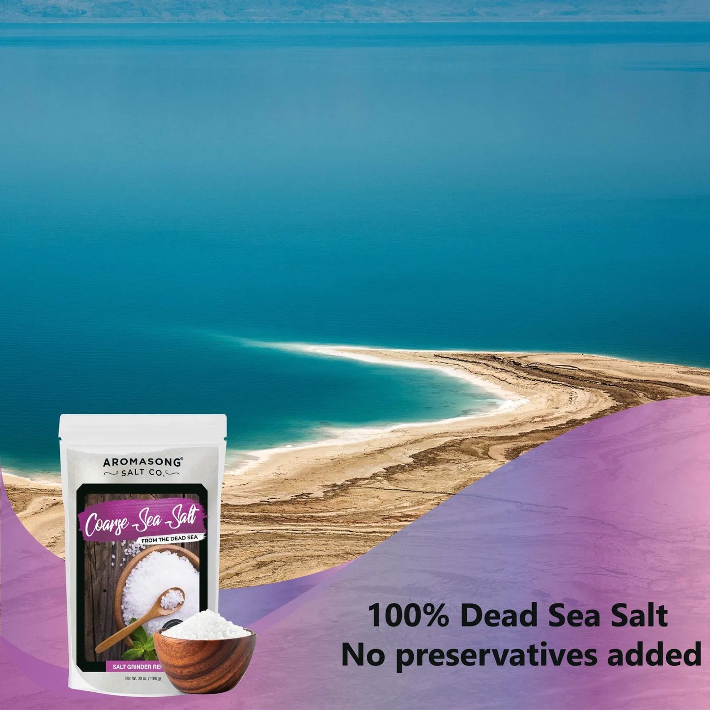 Sal Marina Natural 100% Grano Grueso A Granel 8.6 Kg Pura Del Mar Muerto
