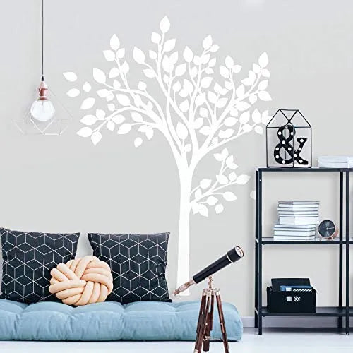 Calcomanias De Pared Removibles Arbol Blanco Facil Aplicacion Sin Residuos