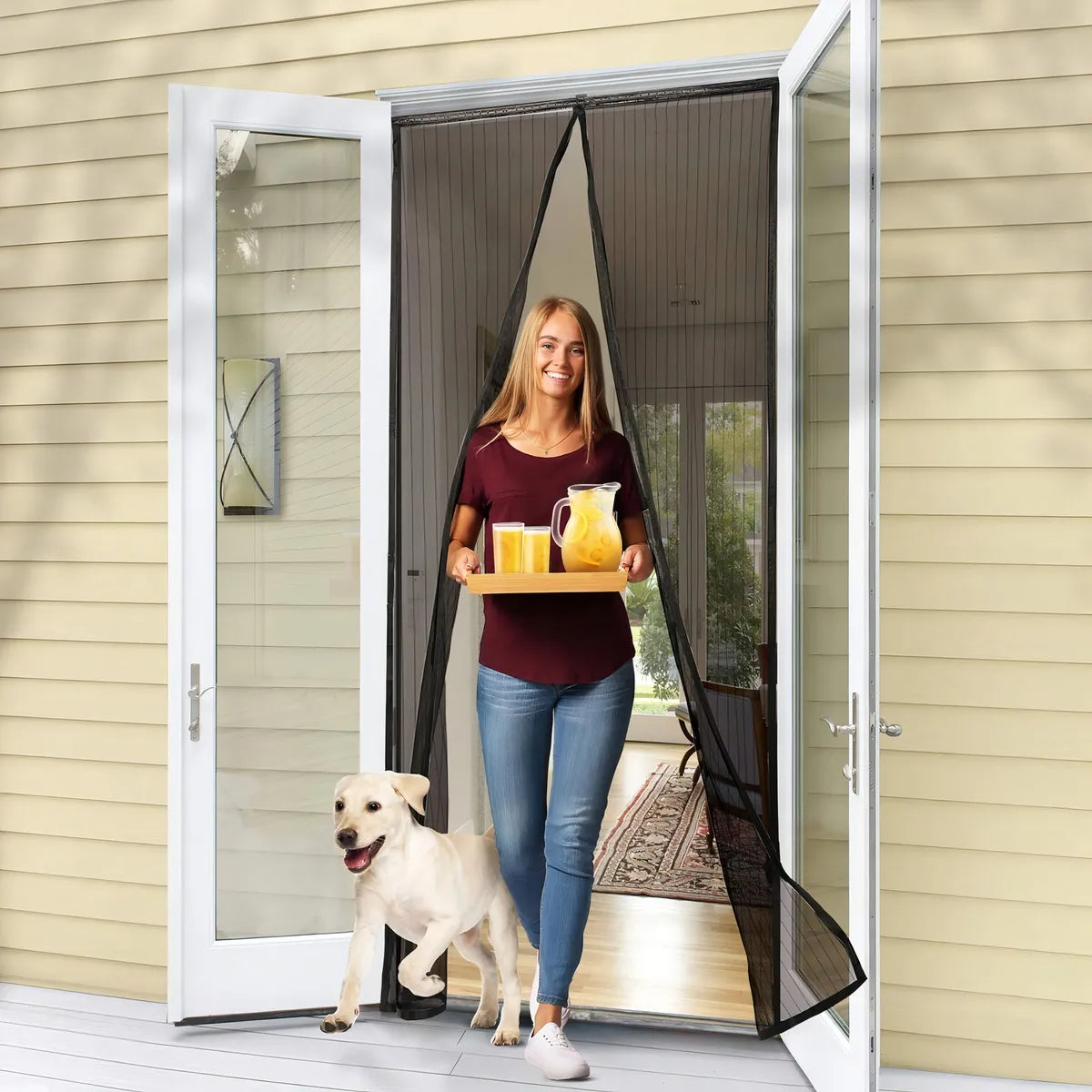 Mosquitero Para Puerta Flux Phenom Malla Retractil Corrediza Con Cierre Magnetico