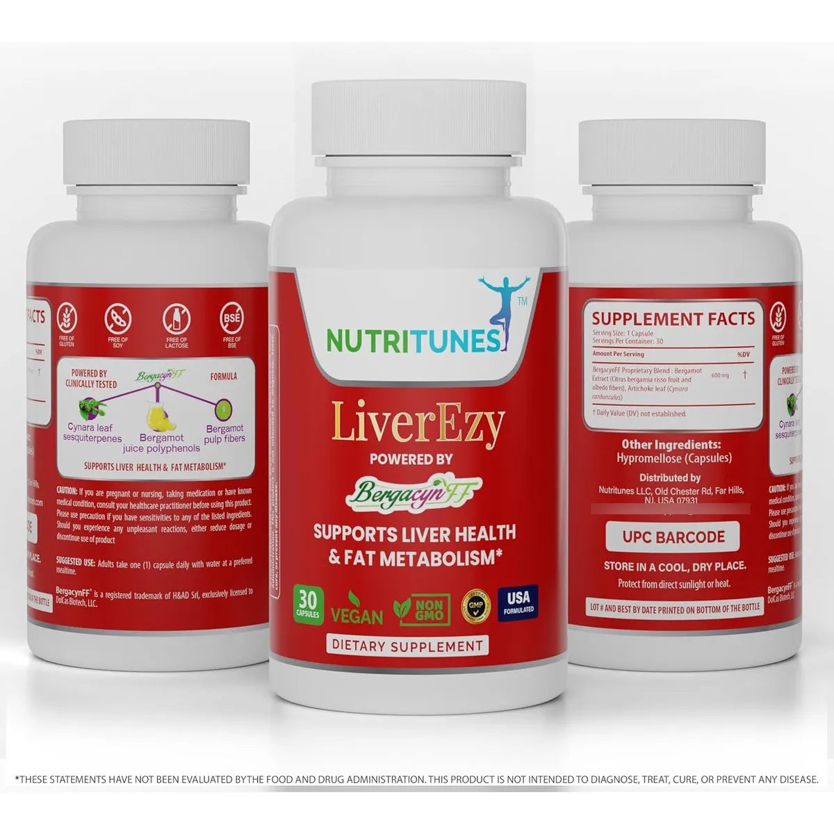 Bergacyn FF Suplemento Hepático Vegano 30 Cápsulas Metabolismo Grasas