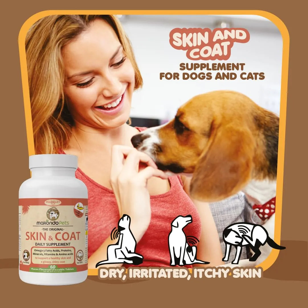 Suplemento Aceite De Pescado Para Piel Y Pelaje Perros Y Gatos 60 Tabletas