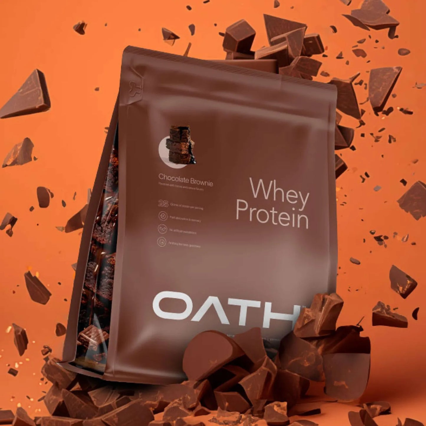 Proteina De Suero Chocolate Brownie 2Kg 25 Porciones Alto En Proteinas