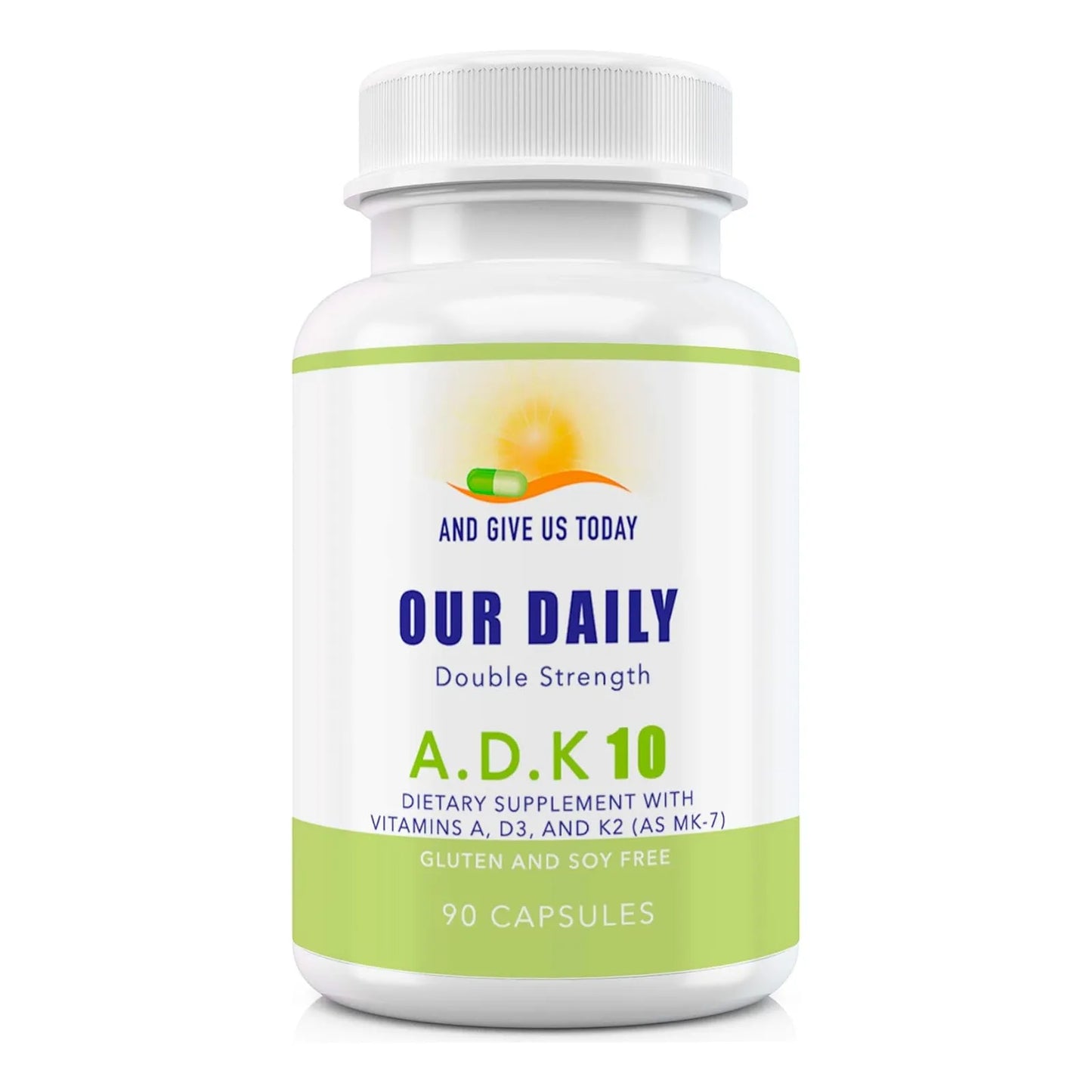 Vitaminas Doble Fuerza ADK 10 10000 Ui A1 D3 K2 Mk7 Apoyo Óseo E Inmunológico 180 Cápsulas