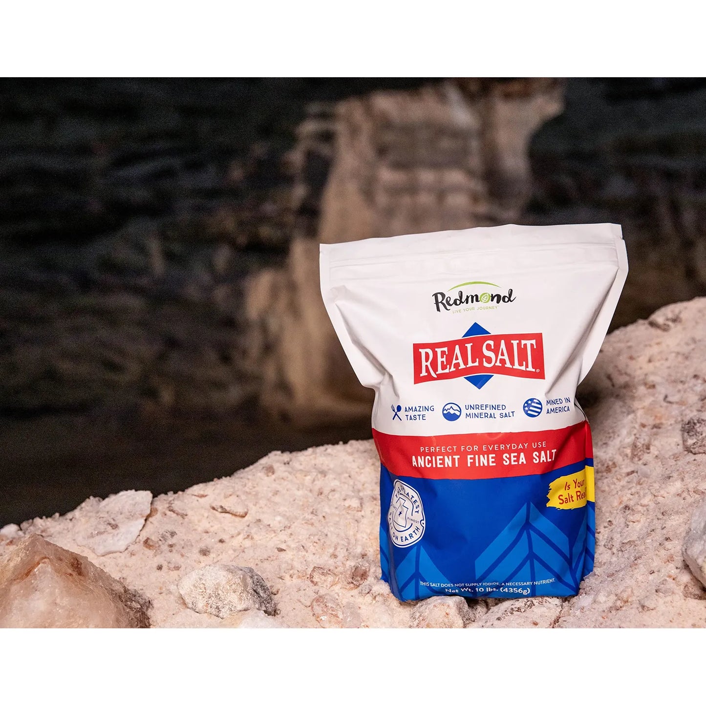 Sal Marina Fina Natural Sin Refinar Bolsa 4.54 Kg Sabor Unico Y Saludable
