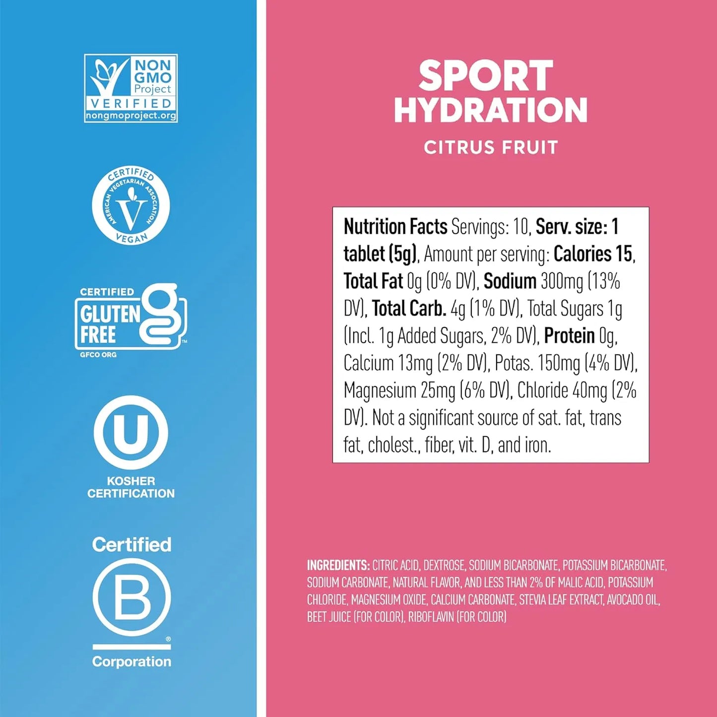 Nuun Pastillas Hidratantes Electrolitos Sabor Cítricos 10 Tabletas Importado