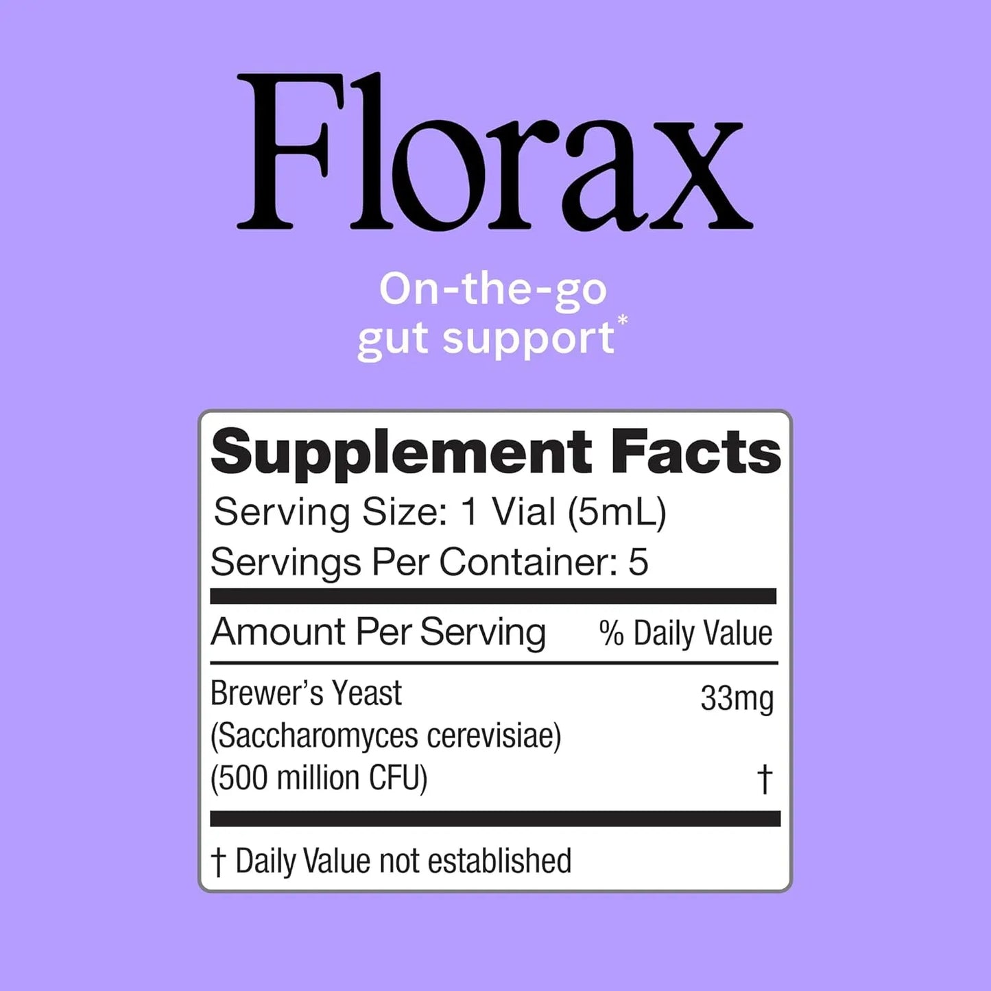 Florax Probiótico Líquido Soporte Intestinal Sabor Uva Vegano Sin Gluten