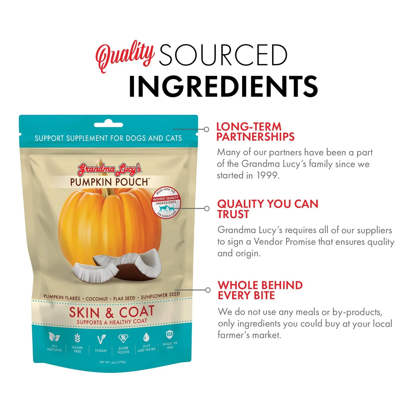 Snack Natural Piel Y Pelaje Calabaza 170g Para Perros Y Gatos