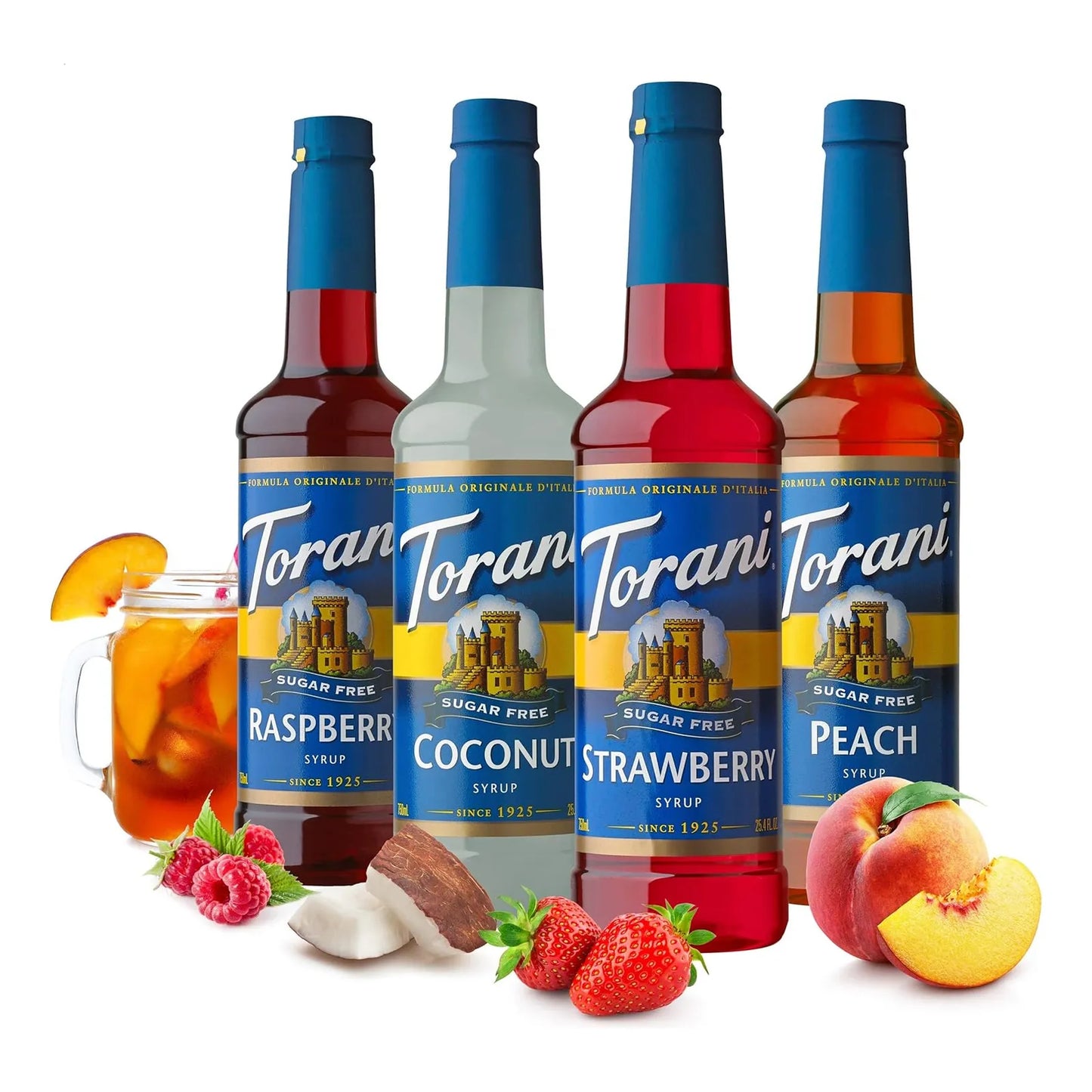 Torani Pack Surtido Jarabe Sin Azucar 4 Sabores Ideal Para Refrescos Y Cafes