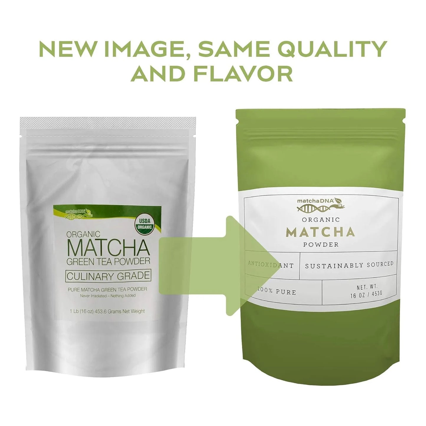 MatchaDNA Organico Culinario Matcha Te Verde Polvo 16 Oz Energia Natural Y Versatilidad En Cocina