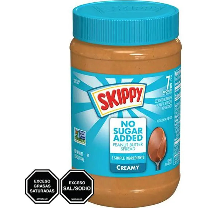 Skippy Mantequilla De Maní Crema 7G Proteína Sabor Auténtico Sin Gluten