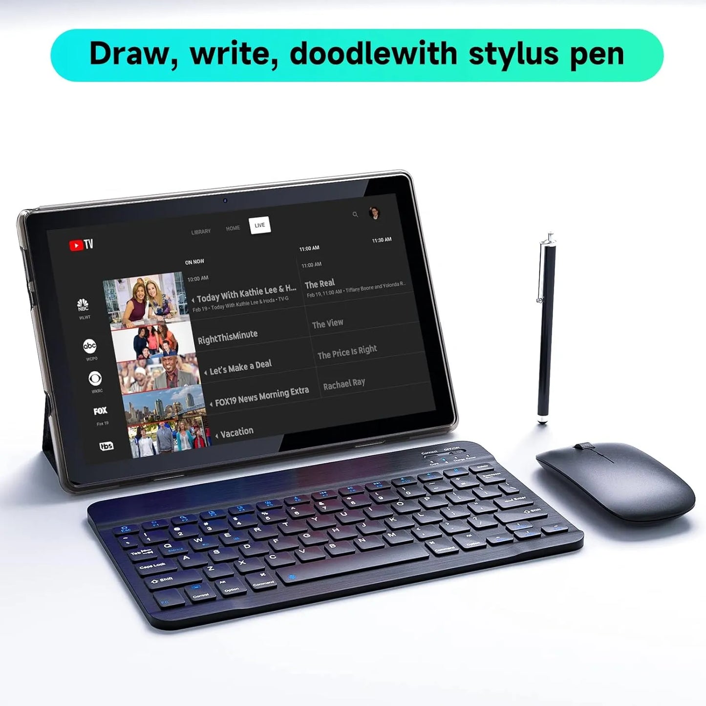 Tablet 10 PuLG 2 En 1 Android 14 Teclado Mouse Incluido 8GB RAM 64GB