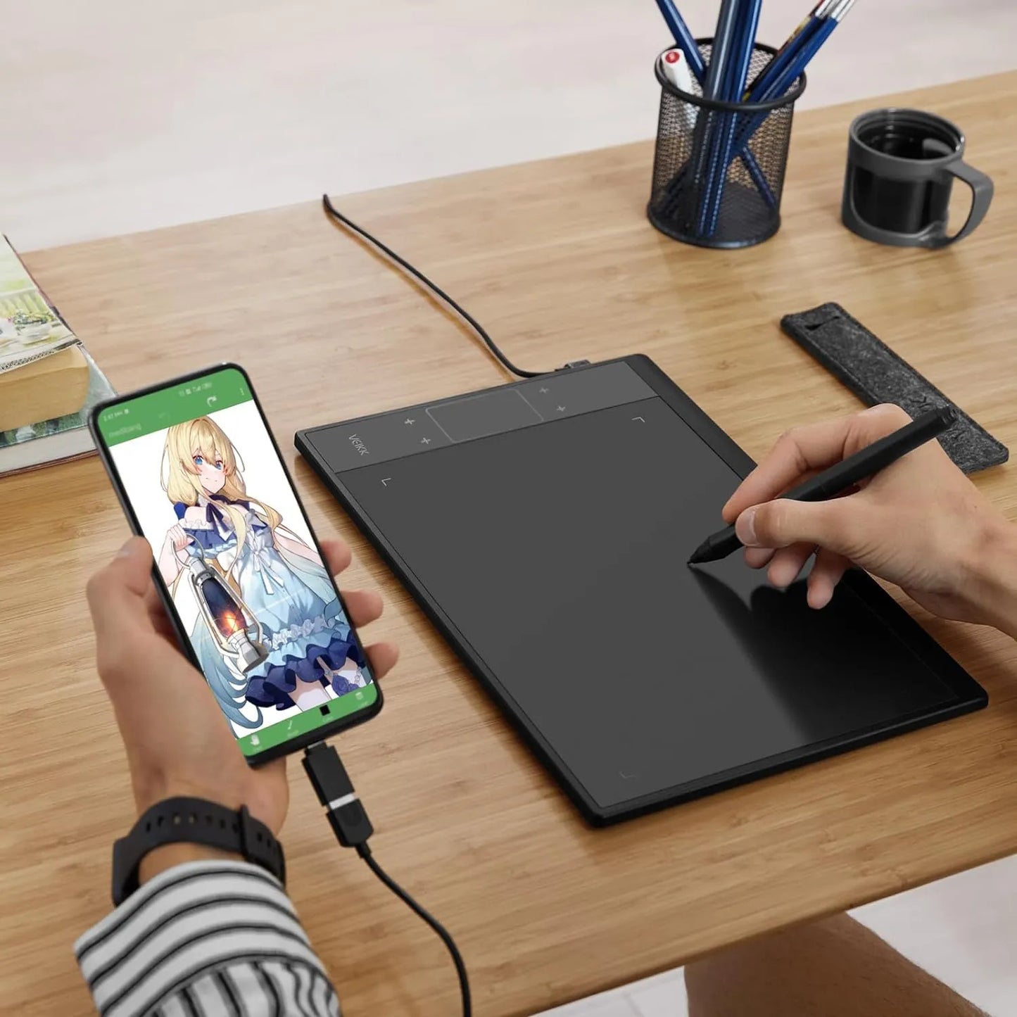 Tableta De Dibujo Veikk A30 V2 10 X 6 Pulg Profesional Con Bolígrafo Sin Batería