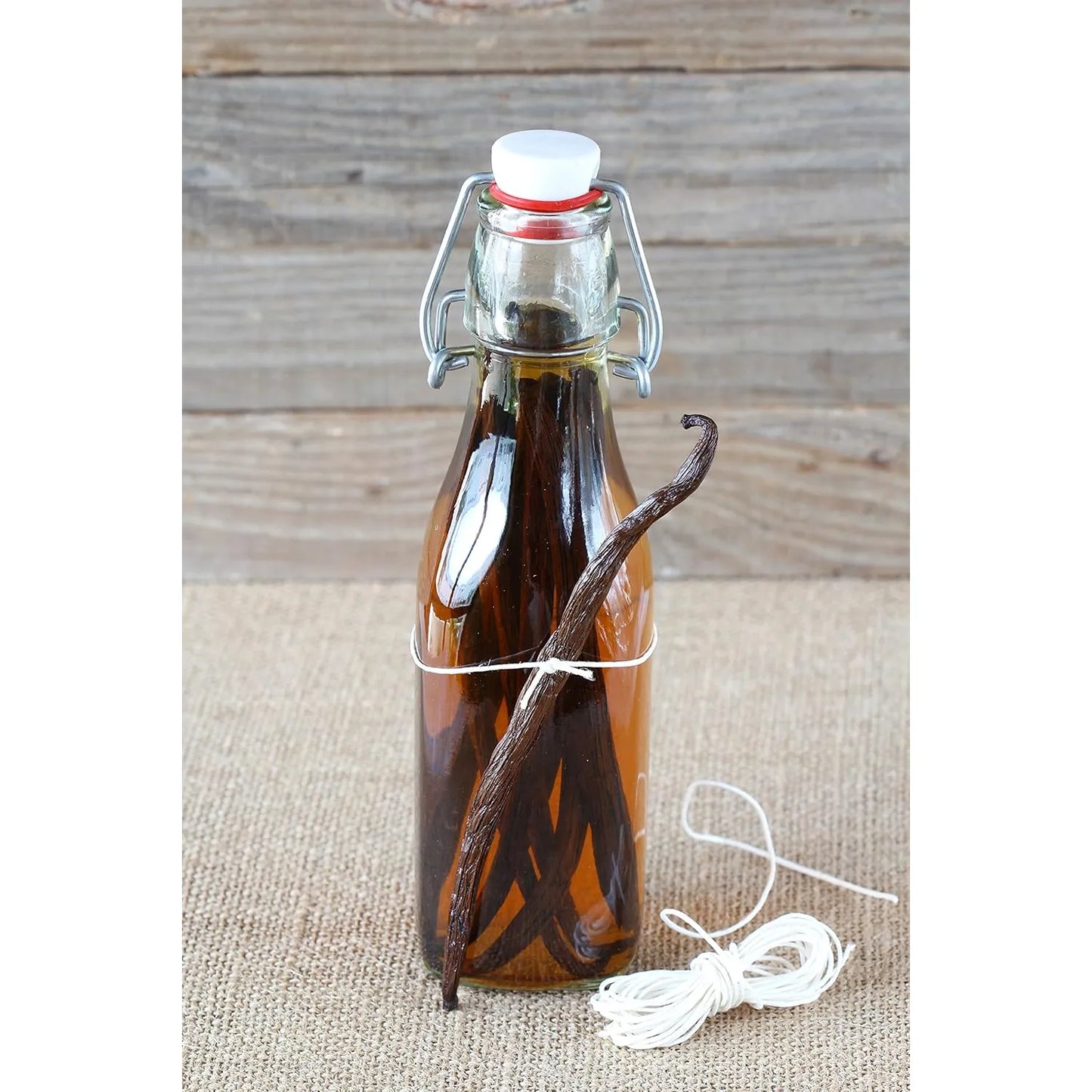 Kit Extracto Vainilla Artesanal Granos Madagascar Botella Vidrio 8.5 Onzas