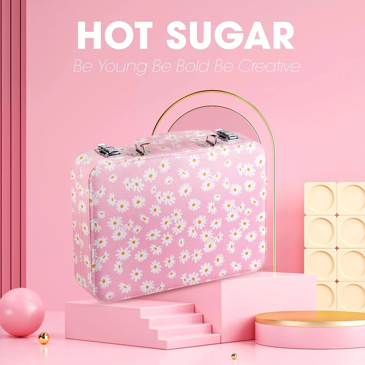 Kit De Maquillaje Hot Sugar Para Adolescentes 48 Sombras Estuche Reutilizable