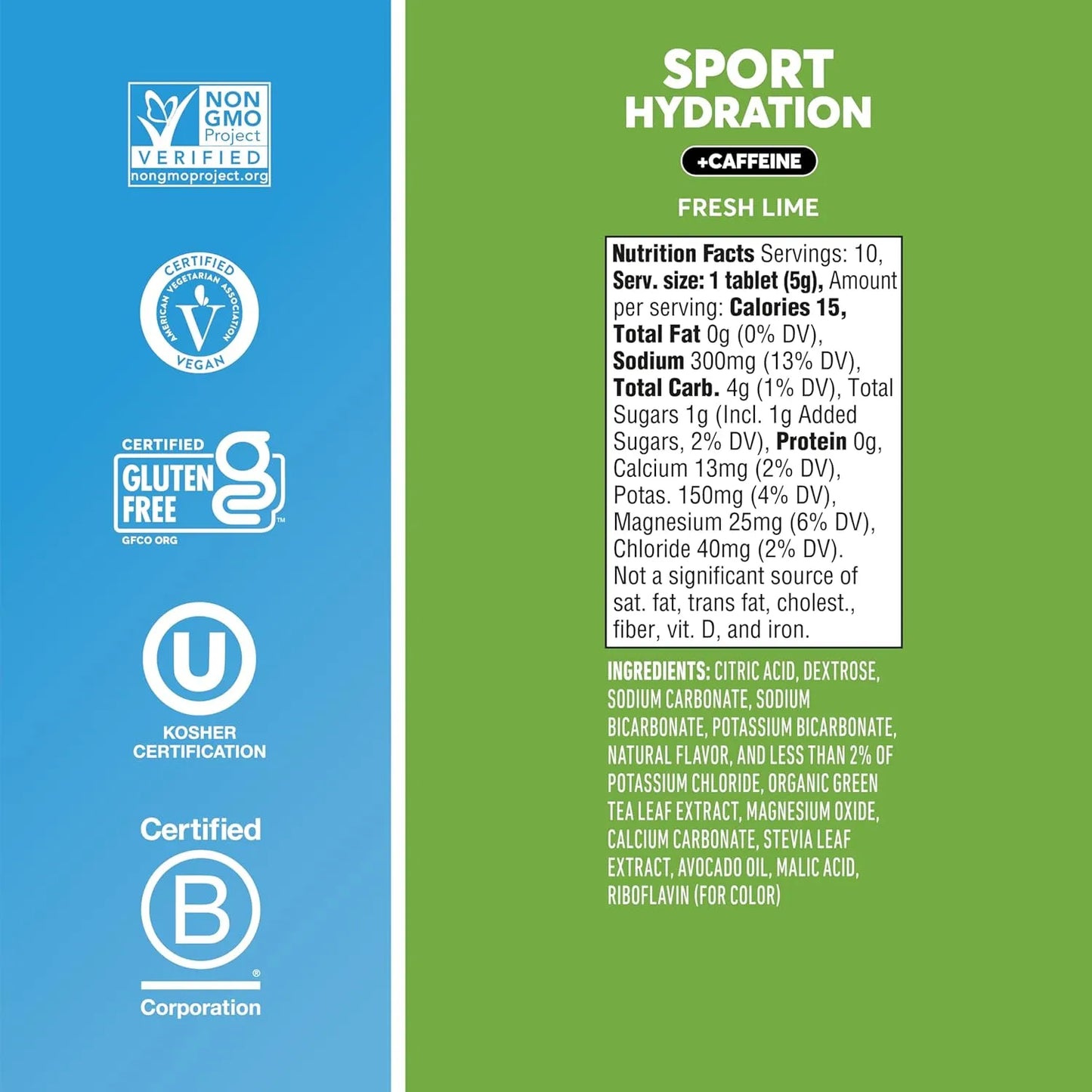 Tabletas Nuun Electrolitos Hidratantes Sabor Lima 8 Pack Hidratación Instantánea
