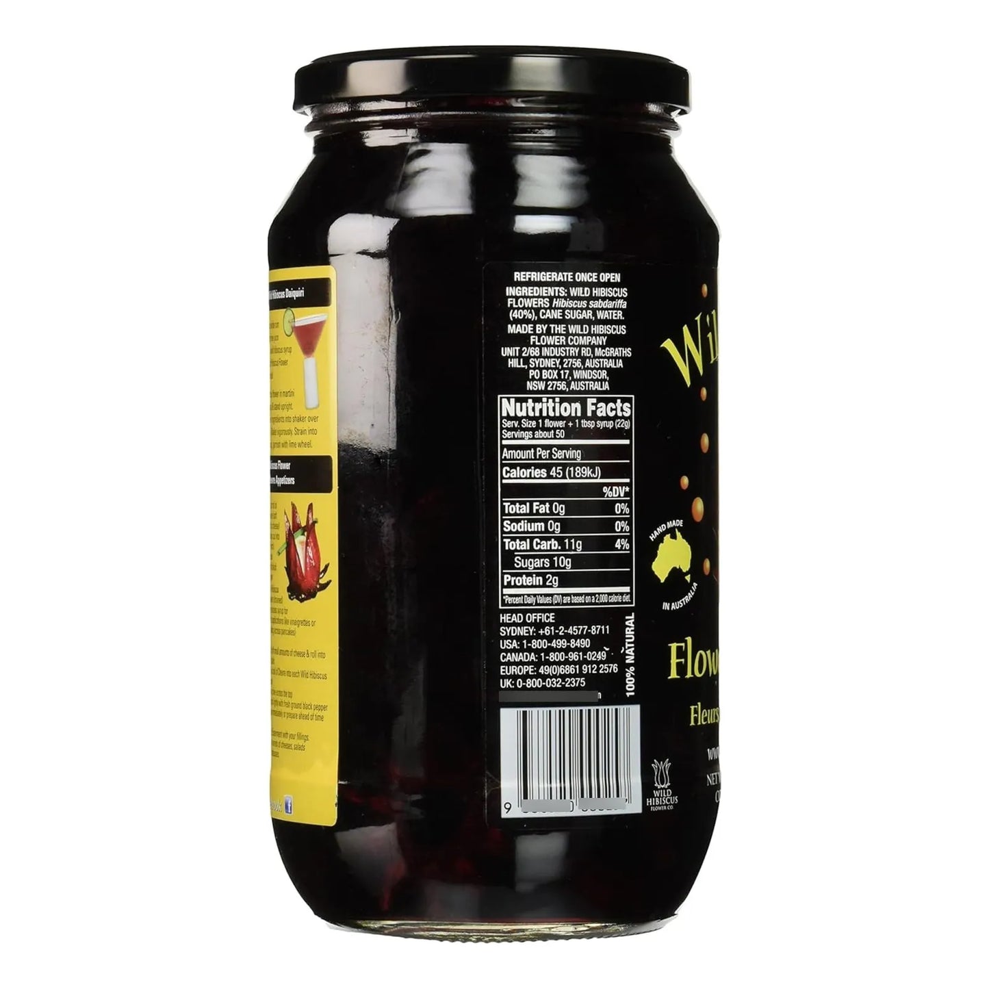 Flor De Hibisco Natural 1.13 Kg Sin Aditivos 50 Flores Por Frasco