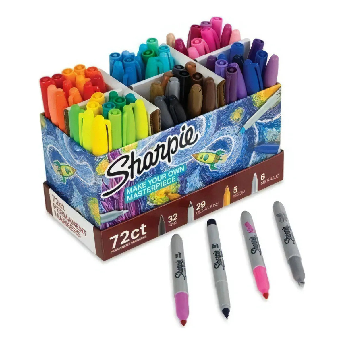 Sharpie X72 Marcadores Punta Fina Y Ultrafina Bunny Toys Set De 72 Unidades Colores Neón Y Metálicos