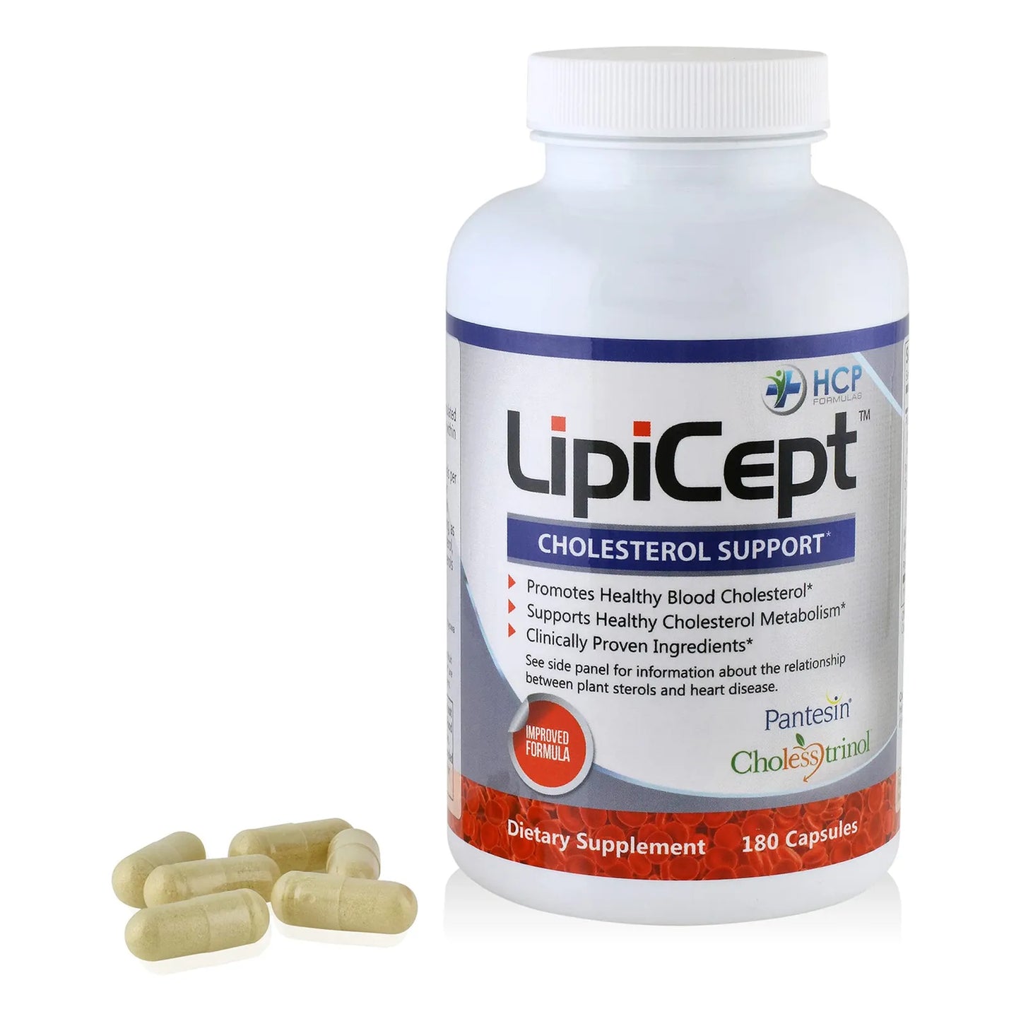 LipiCept Suplemento Natural Para Colesterol Con Esteroles Vegetales 180 Caps