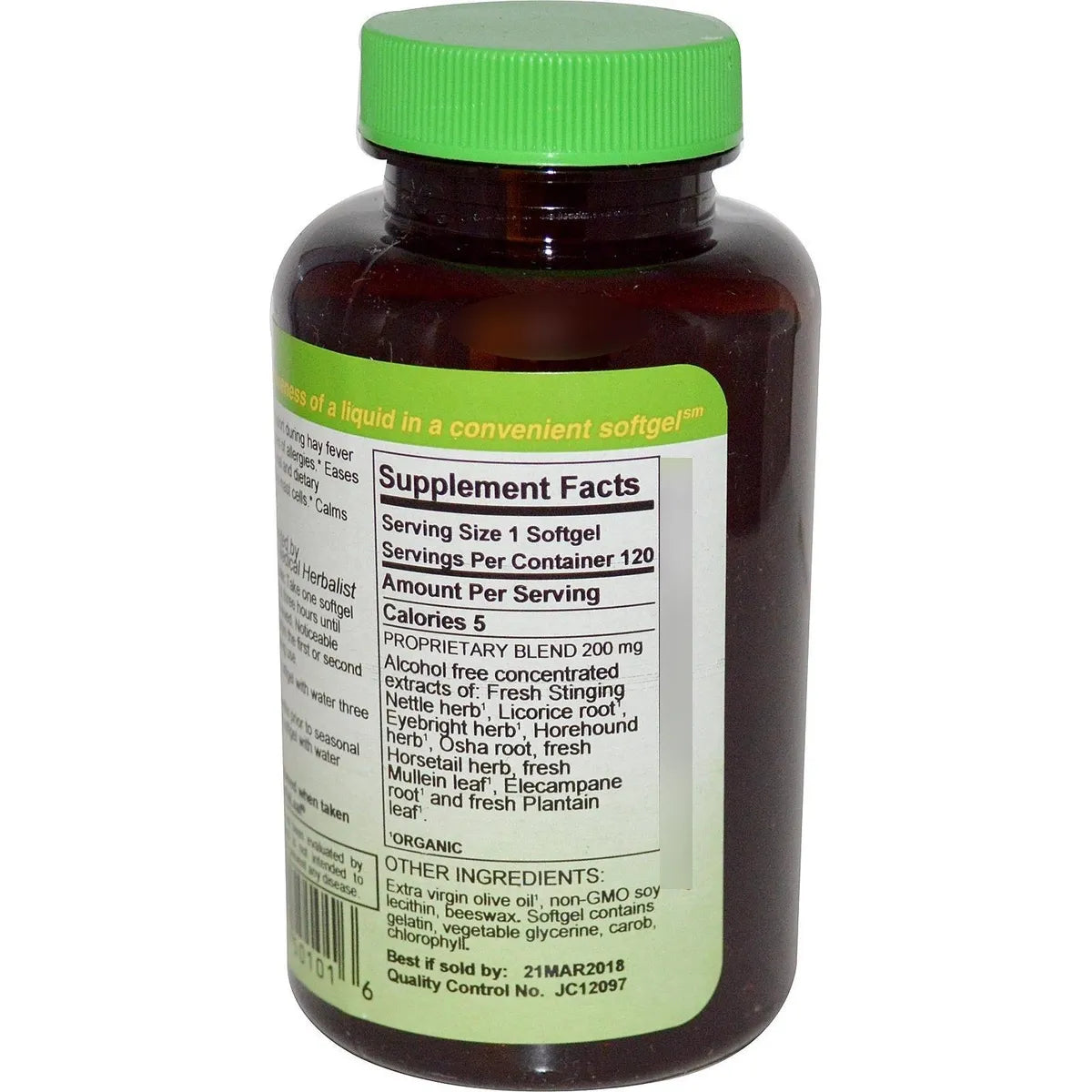 Allertonic Mezcla De Hierbas Apoyo Respiratorio 120 Cápsulas Blandas