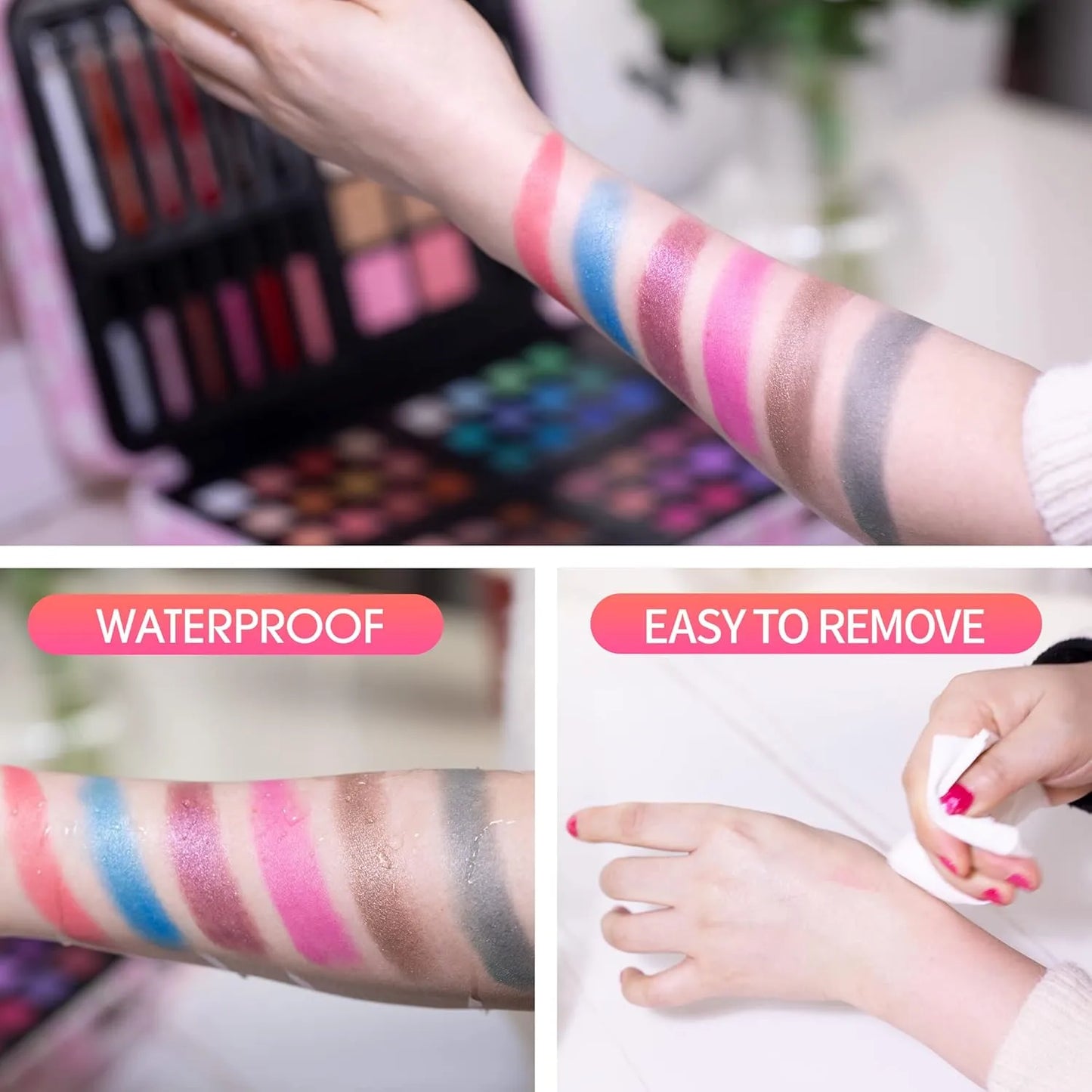 Kit De Maquillaje Hot Sugar Para Adolescentes 48 Sombras Estuche Reutilizable