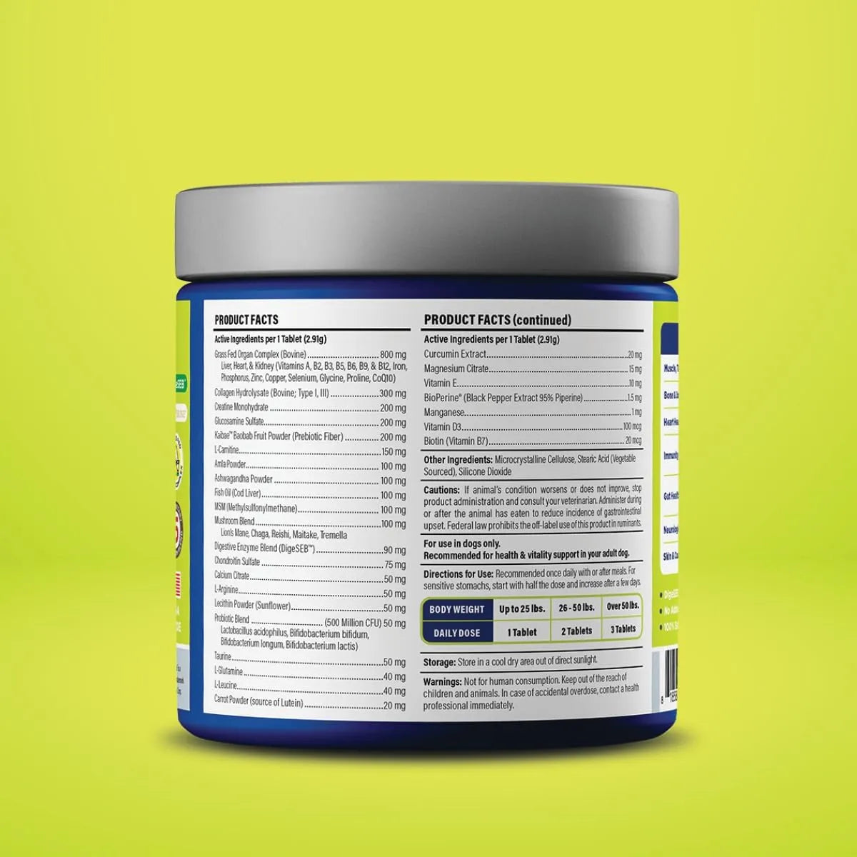 Suplemento Multifuncional Para Perros Con Enzimas Digestivas Glucosamina Y Vitaminas