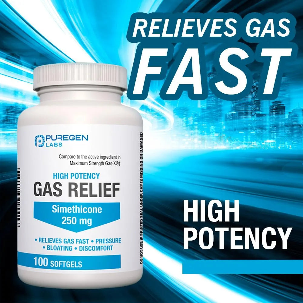 Cápsulas Blandas De Simeticona 250 Mg Alivio Rápido De Gases E Hinchazón