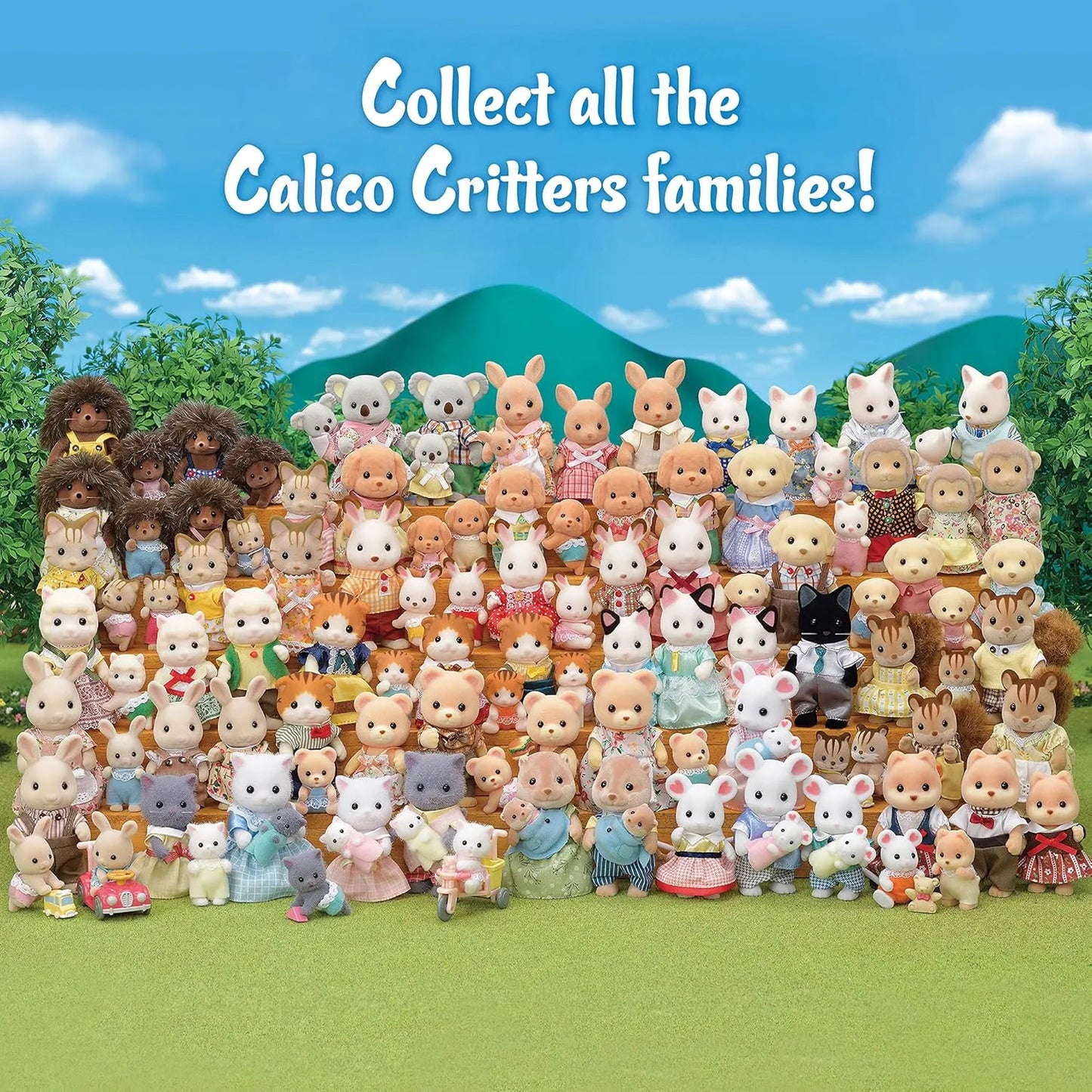 Calico Critters Abuelos Conejo Hopscotch Muñecos Articulados 2 Pcs Suaves Y Vestibles
