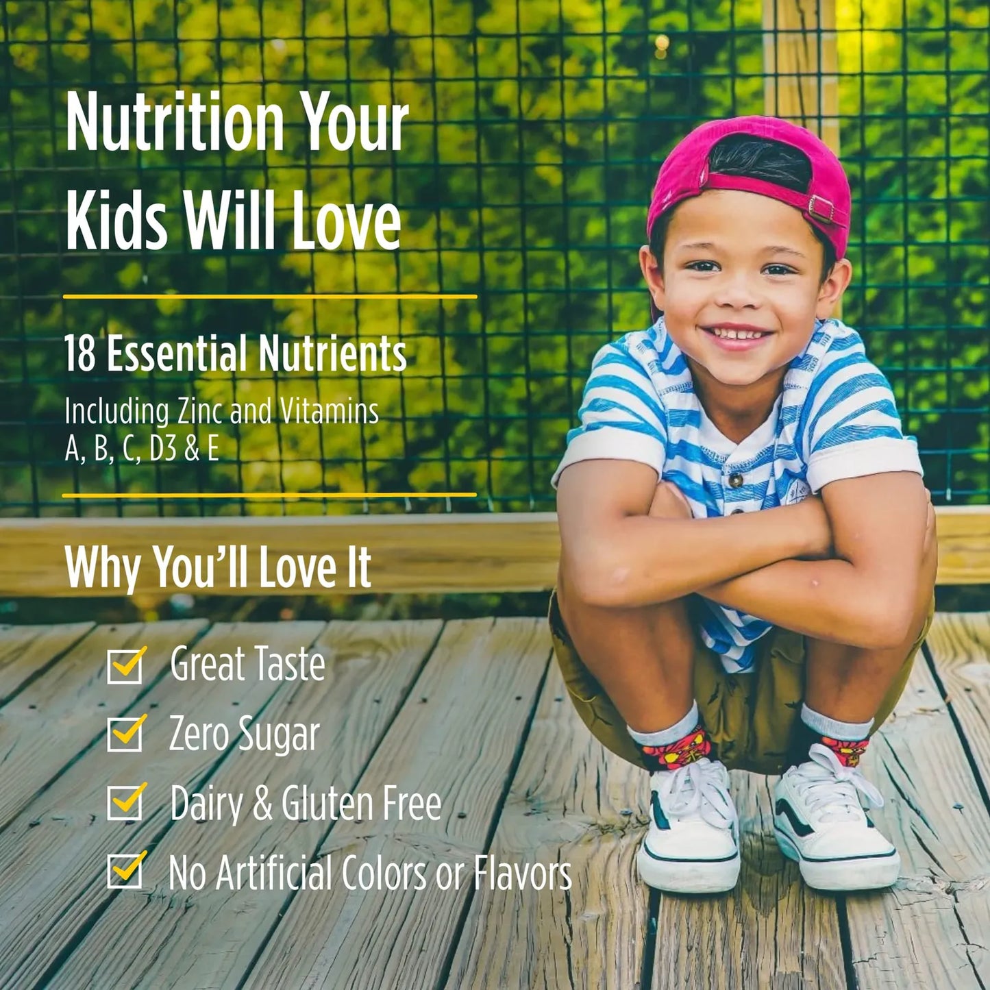 Multivitaminico Gomitas Naranja Limon Zero Sugar Para Niños 120 Unidades